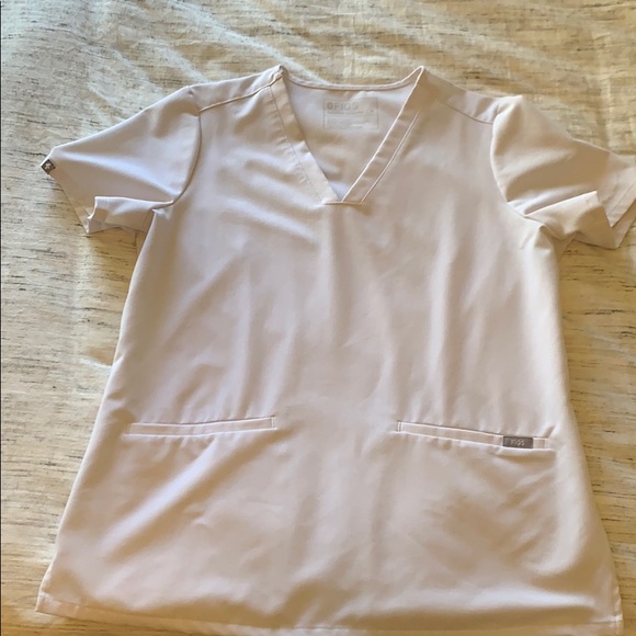 Figs Scrub Top, Casma 3 pocket, white, medium - Picture 1 of 3